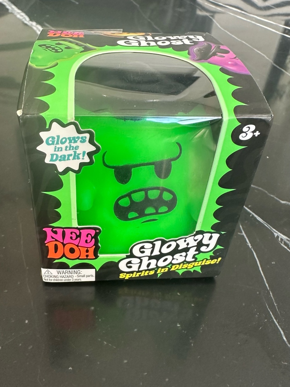 Schylling authentic Needoh Glowy Ghost Kids Toy - Green (Glows in the Dark)